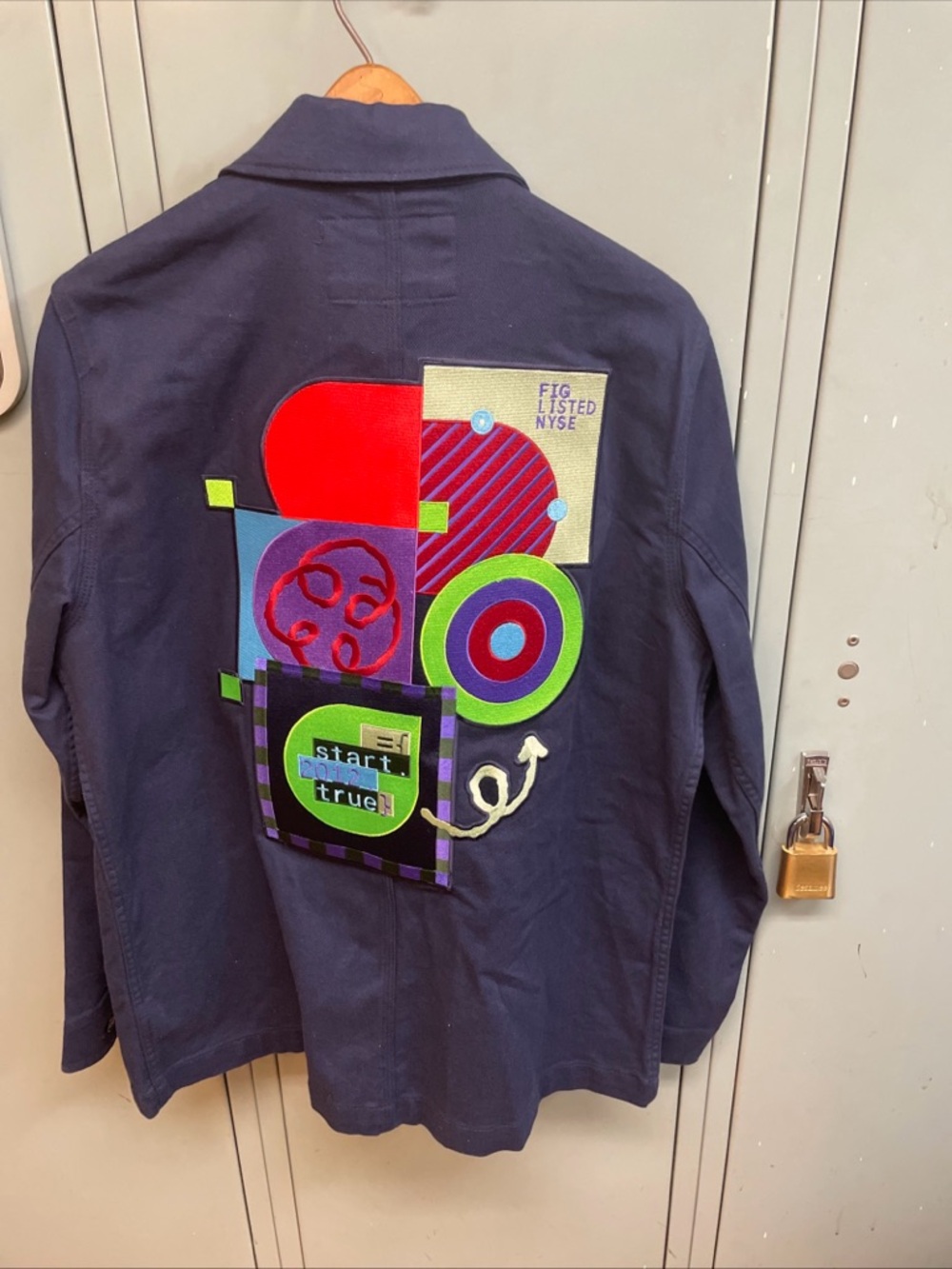 Quince Navy Cotton Chore Jacket For Figma IPO Launch NYSE Rare piece
